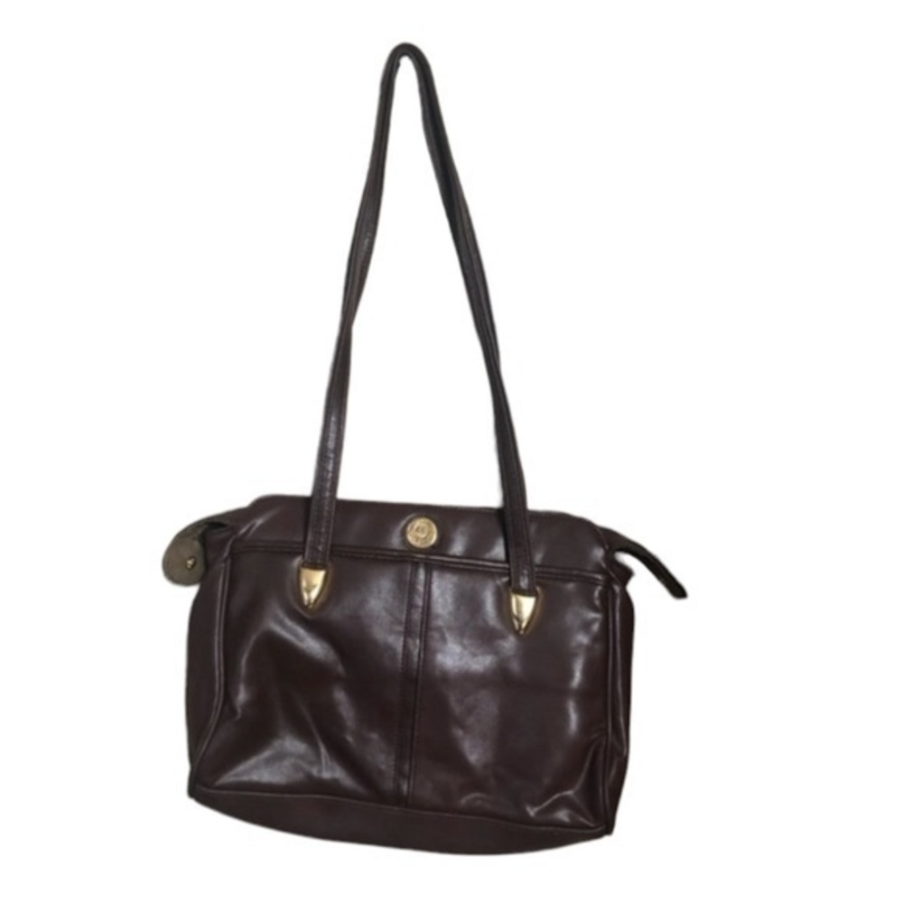 Vintage Multi Compartments Brown Handbag